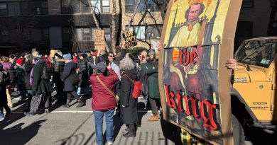 Thousands protest Elon Musk’s DOGE in NYC on Presidents' Day