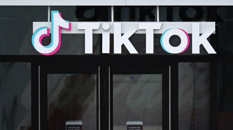 TikTok logo on a building