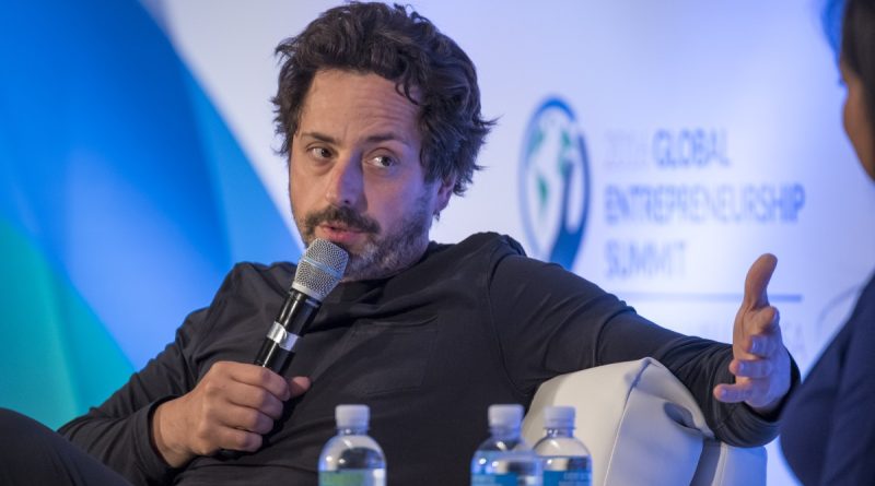 Sergey Brin speaks during the 2016 Global Entrepreneurship Summit (GES) at Stanford University