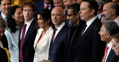 Guests including Mark Zuckerberg, Lauren Sanchez, Jeff Bezos, Sundar Pichai and Elon Musk attend the Inauguration of Donald J. Trump in the U.S. Capitol Rotunda on January 20, 2025 in Washington, D.C.