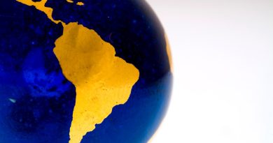 Globe Detail, South America