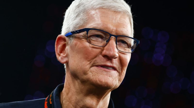 Tim Cook is seen in the grid after Formula 1 Abu Dhabi Grand Prix at Yas Marina Circuit on December 5th, 2024 in Abu Dhabi, United Arab Emirates. (Photo by Beata Zawrzel/NurPhoto via Getty Images)
