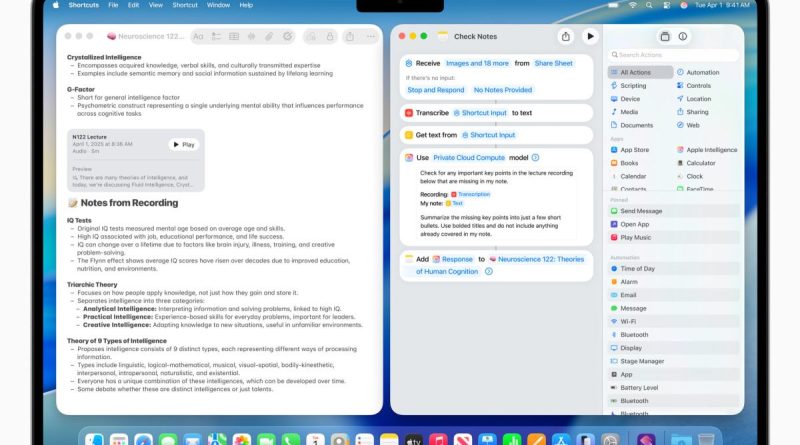 At WWDC 2025, Apple introduces an AI-powered Shortcuts app