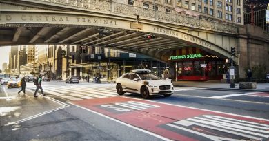 Waymo Driver Jaguar I-Pace mapping NYC at grand central