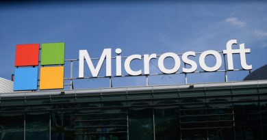 Microsoft signage is being pictured in Warsaw, Poland, on June 26, 2024.