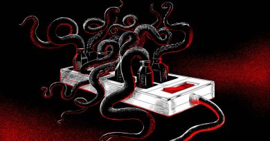 Tentacles coming out of a power strip.